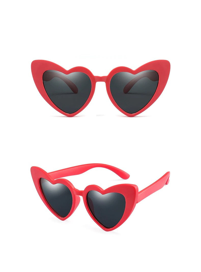 SekelBoer Kids_Polarized_Red_Heart_Glasses - SekelBoer