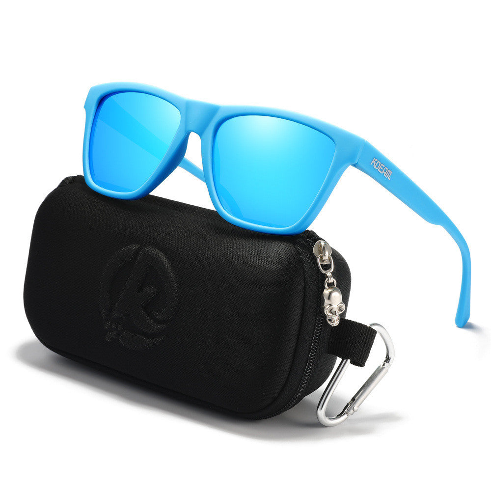 Kdream Retro Square Groove Solid Blue - SekelBoer