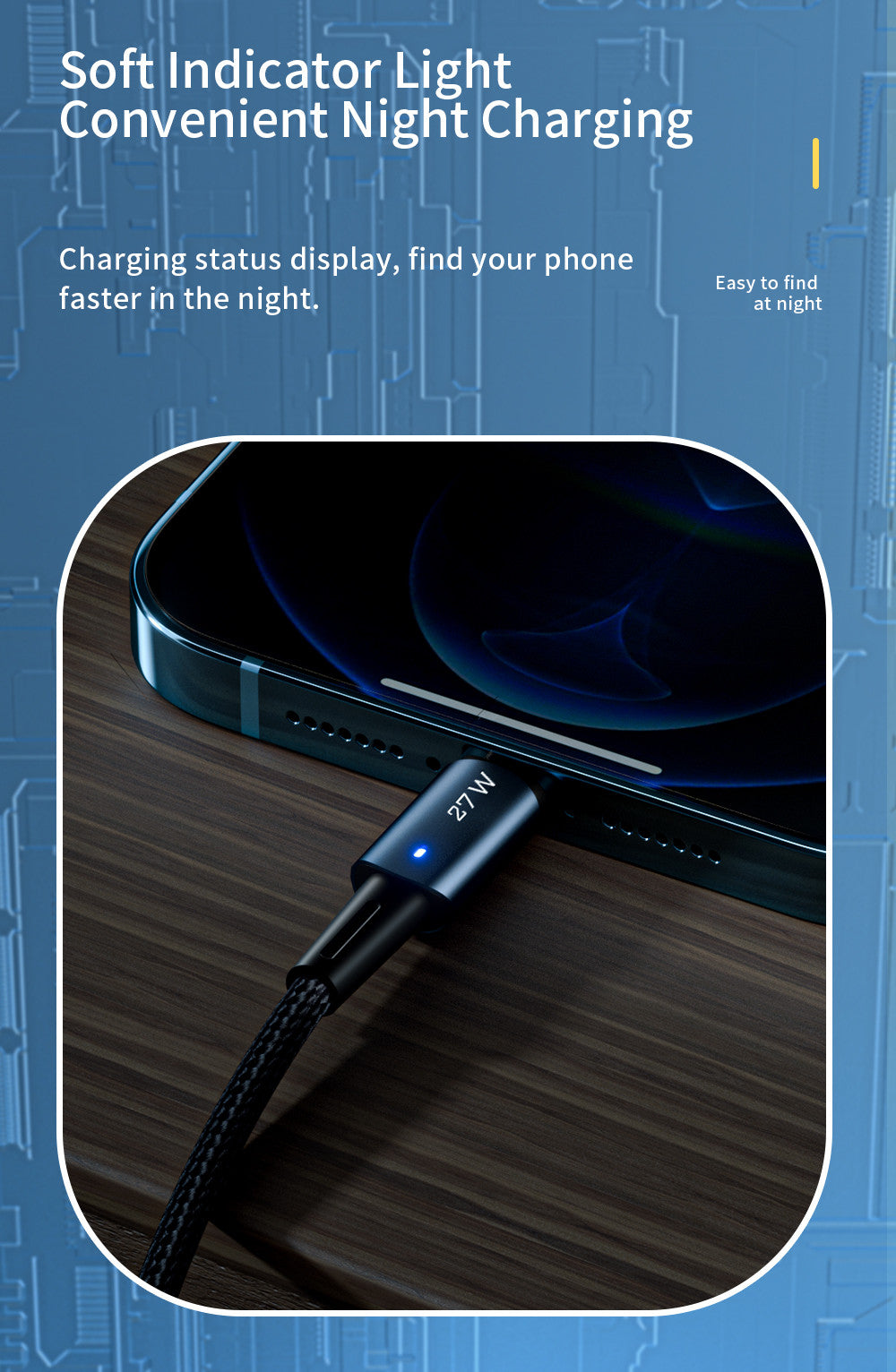 Essager USB-C to Lightning cable For IPhone 27W Fast Charging 2 Meters Cable - SekelBoer