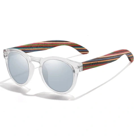 Polarized Wood Silver Mist Rounds - SekelBoer