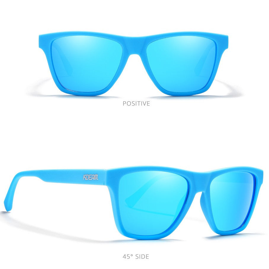 Kdream Retro Square Groove Solid Blue - SekelBoer