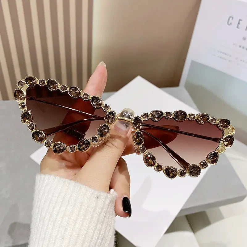 Crystal Muse Cat-Eye Sunglasses