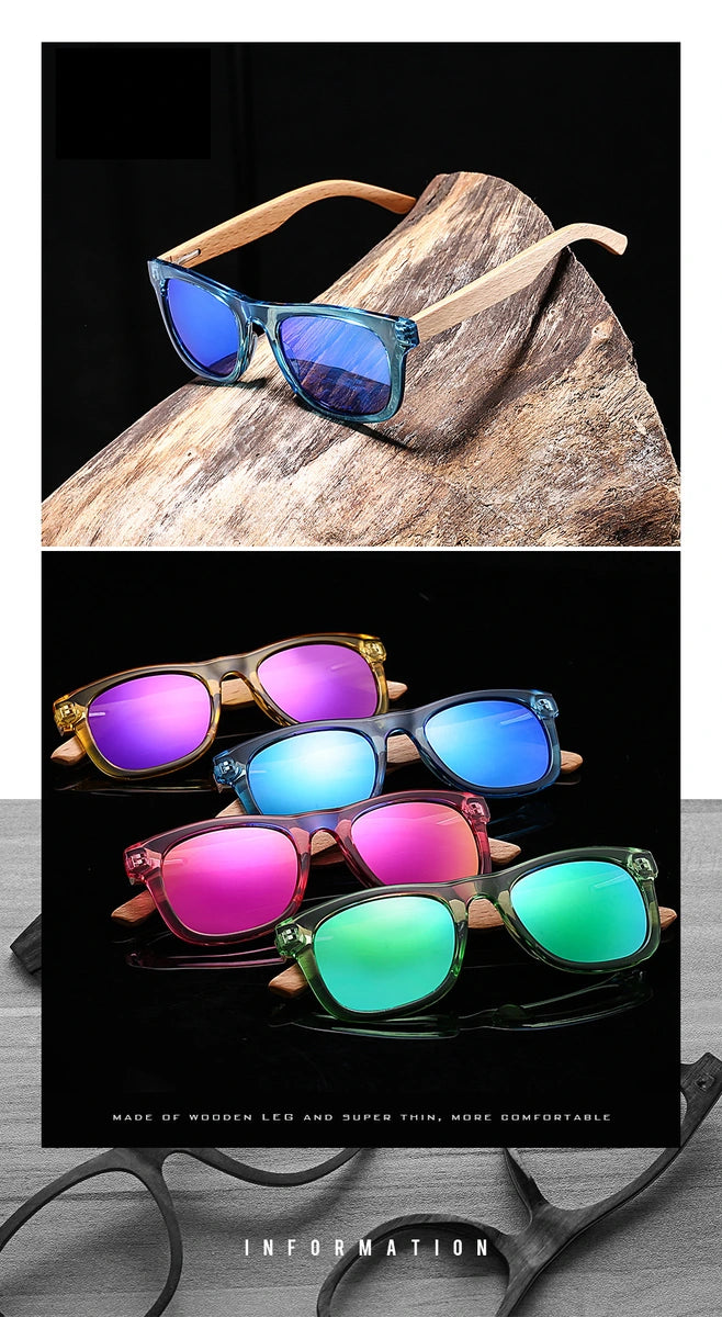 Little EarthHero Bamboo Polarized Shades Black