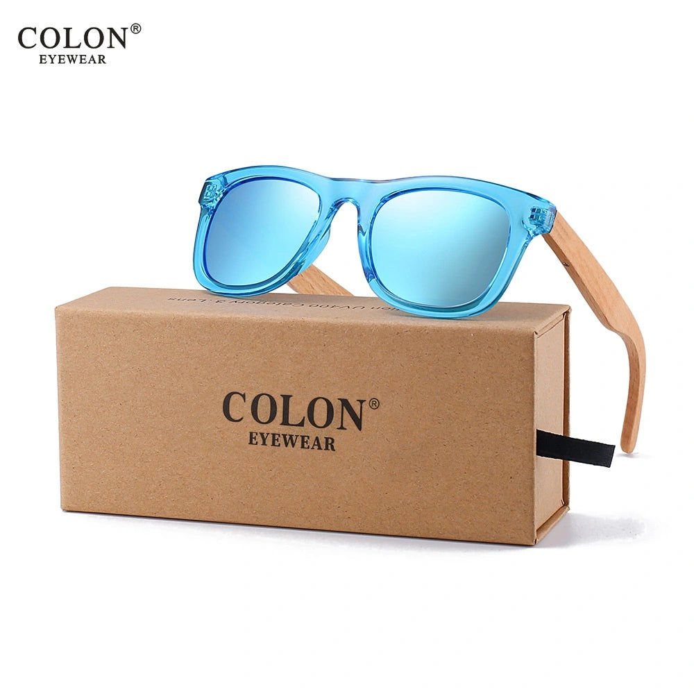 Little EarthHero Bamboo Polarized Shades Black