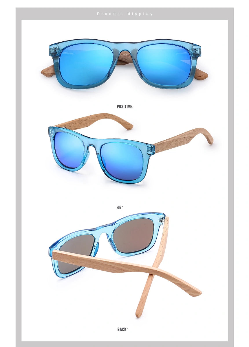 Little EarthHero Bamboo Polarized Shades Black