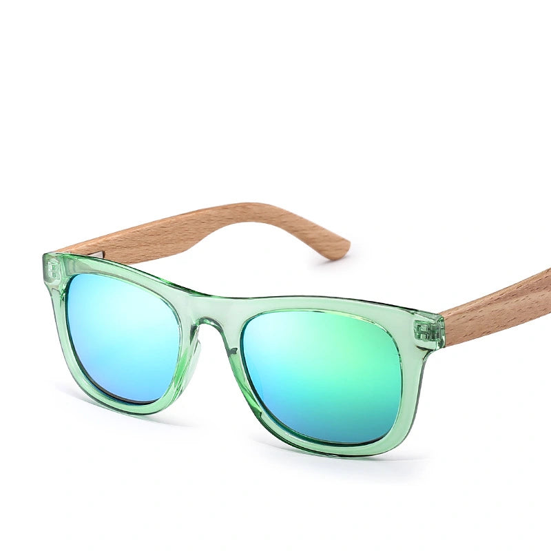 Little EarthHero Bamboo Polarized Shades Green