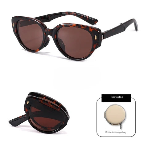 Mocha Maverick Foldable Sunglasses