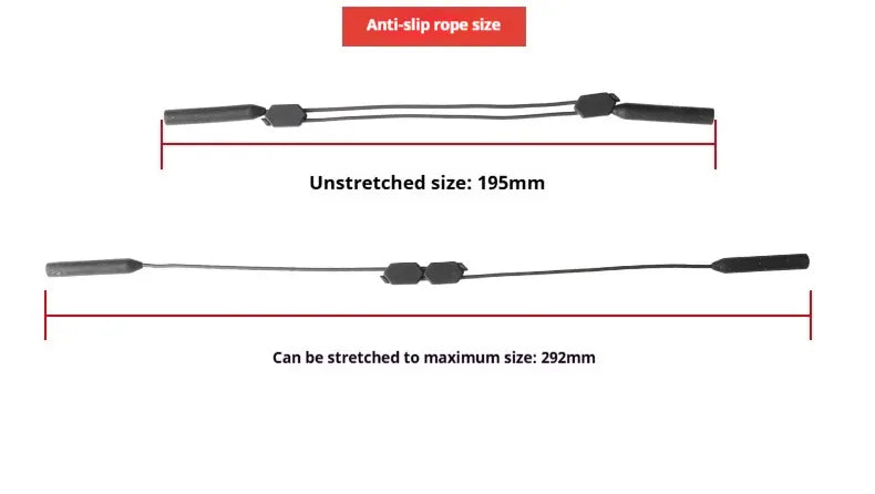 Sekelboer Adjustable Anti-Slip Silicone Sunglasses Retainer