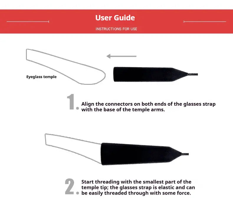 Sekelboer Adjustable Anti-Slip Silicone Sunglasses Retainer
