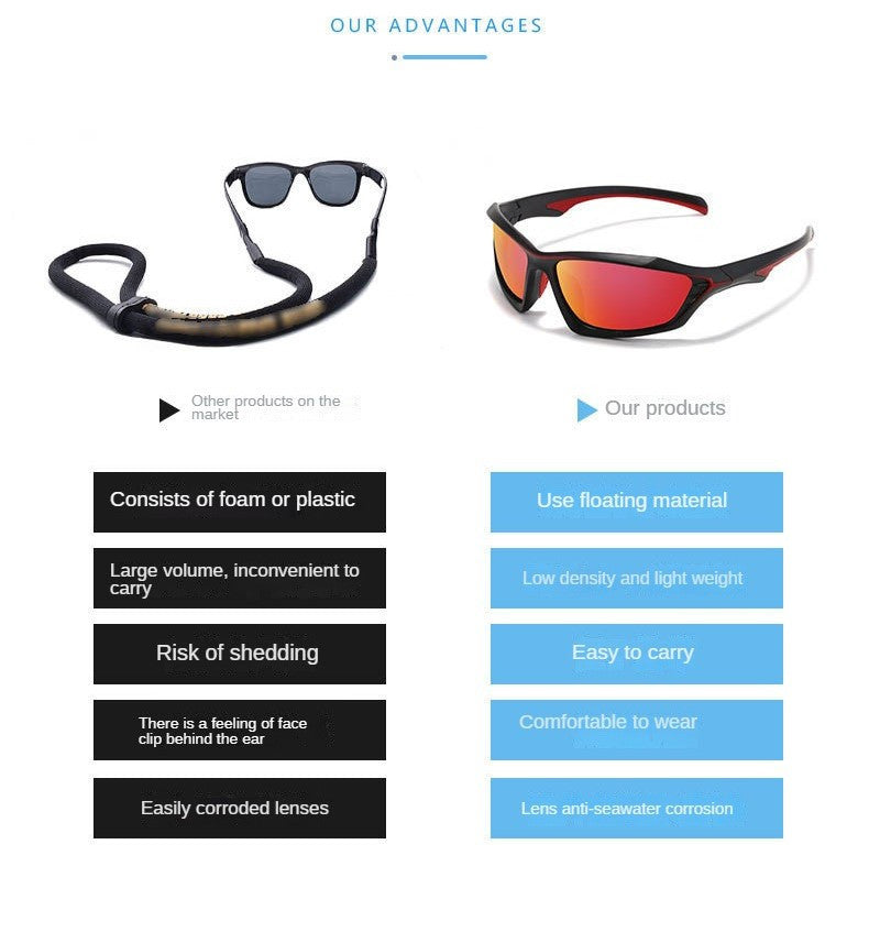 Floating Polarized Crimson Wave Sport Sunglasses - SekelBoer