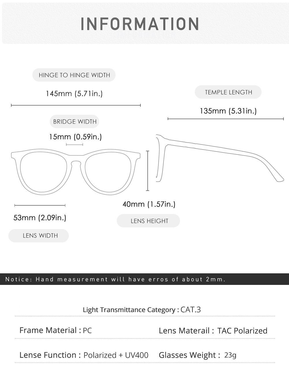 Kdream Misty Monochrome Photochromic Sunglasses - SekelBoer