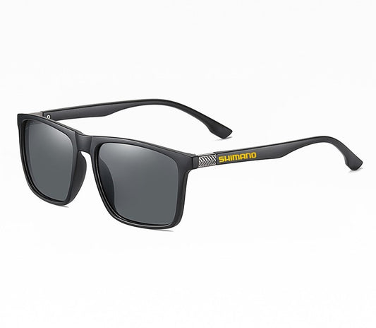 SHIMANO Polarized Fishing Sunglasses Square Black/Grey - SekelBoer