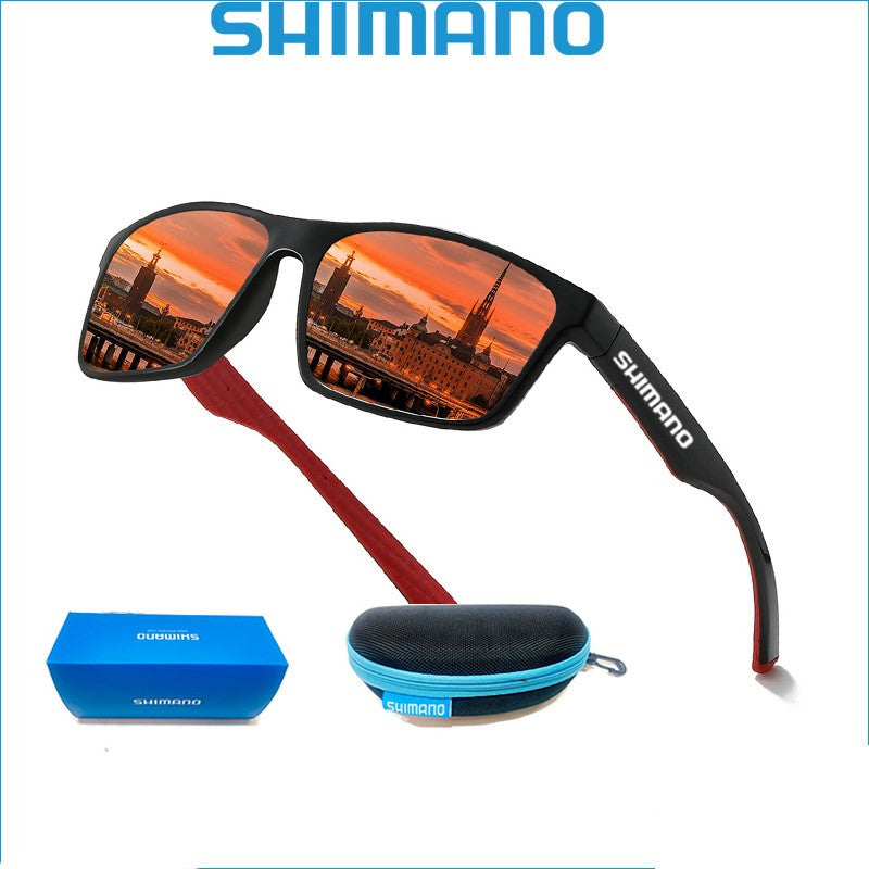 SHIMANO Polarized Fishing Sunglasses Red - SekelBoer